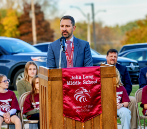 Principal Weiss speaking