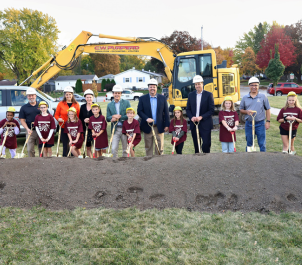 Students and board digging